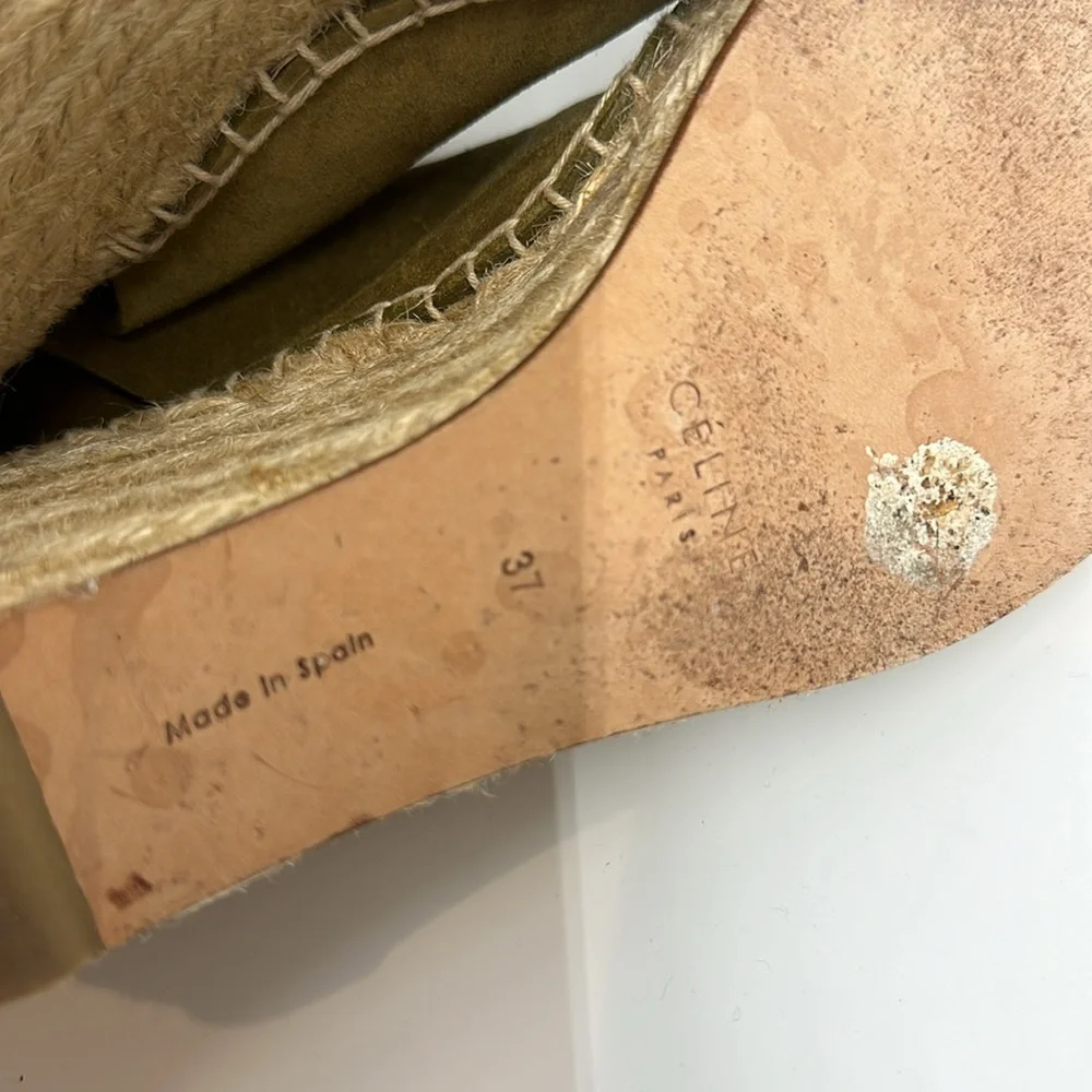 CELINE WEDGE ESPADRILLE SANDALS - Picture 13 of 14
